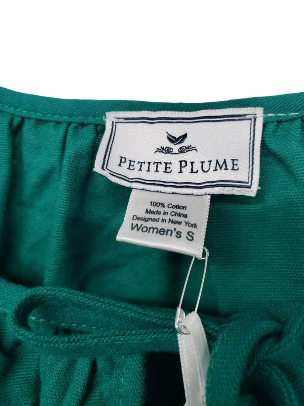 NEW Petite Plume Womens Delphine Flannel Nightgown Green 100% Cotton - Picture 4 of 11